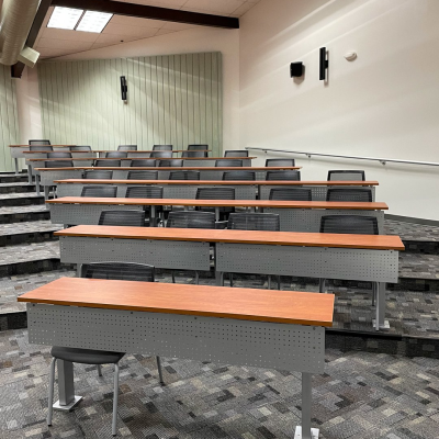 A lecture hall setting