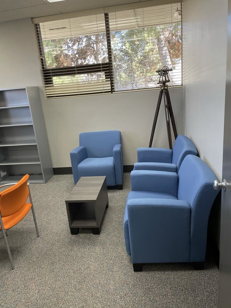 Padded seating in an office