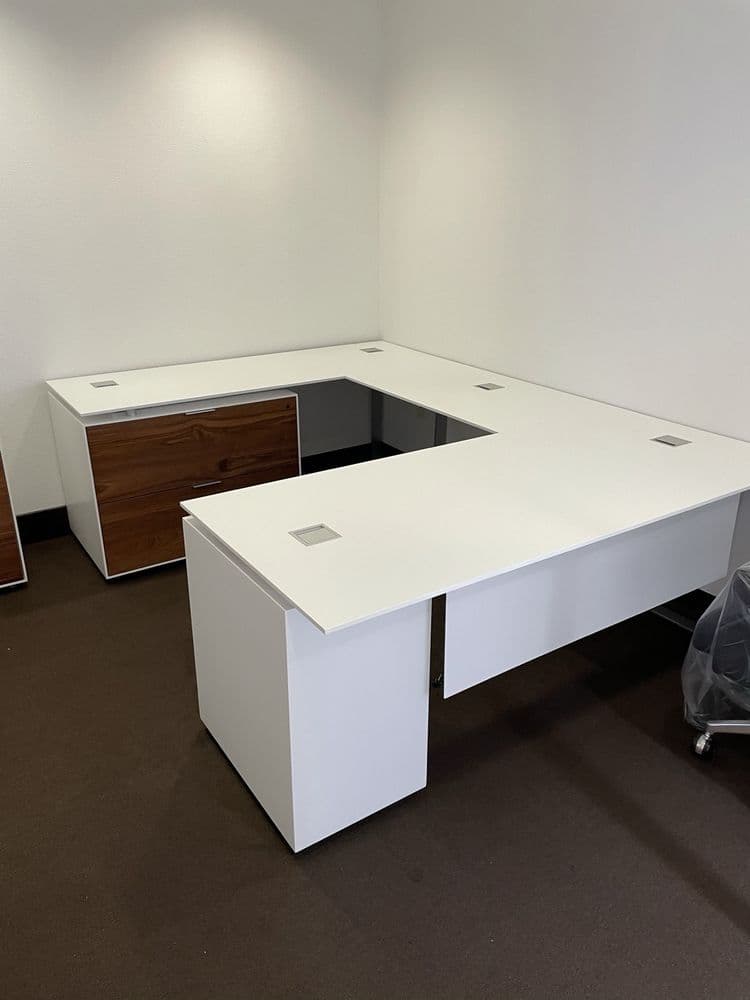 A white desk